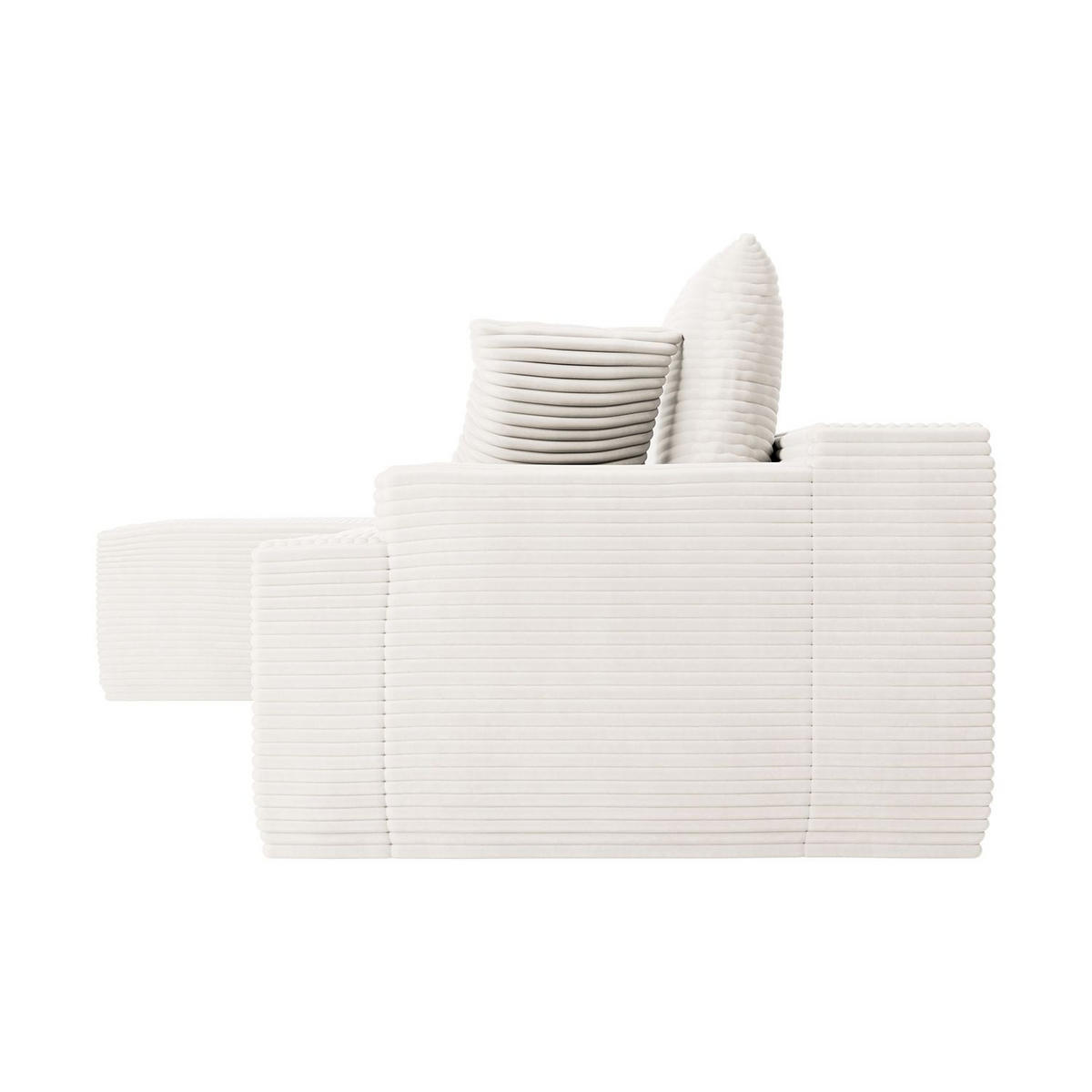 SOFA Coredo creme Cord - Creme, Textil (155/250cm) - Juskys