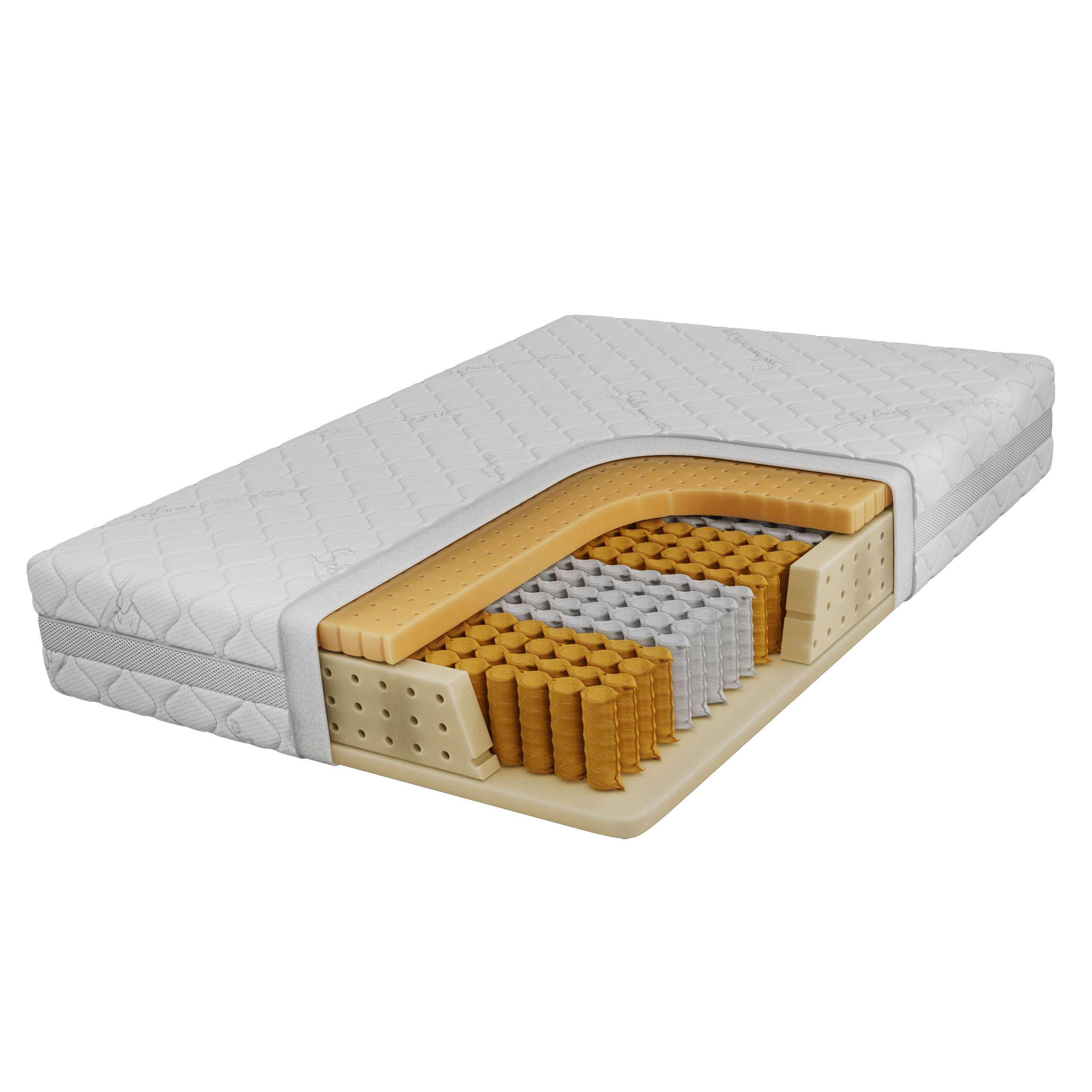 TASCHENMATRATZE TENE - 140/200 - H3 - Sivo - Weiß, Textil (140/200cm) - MKS