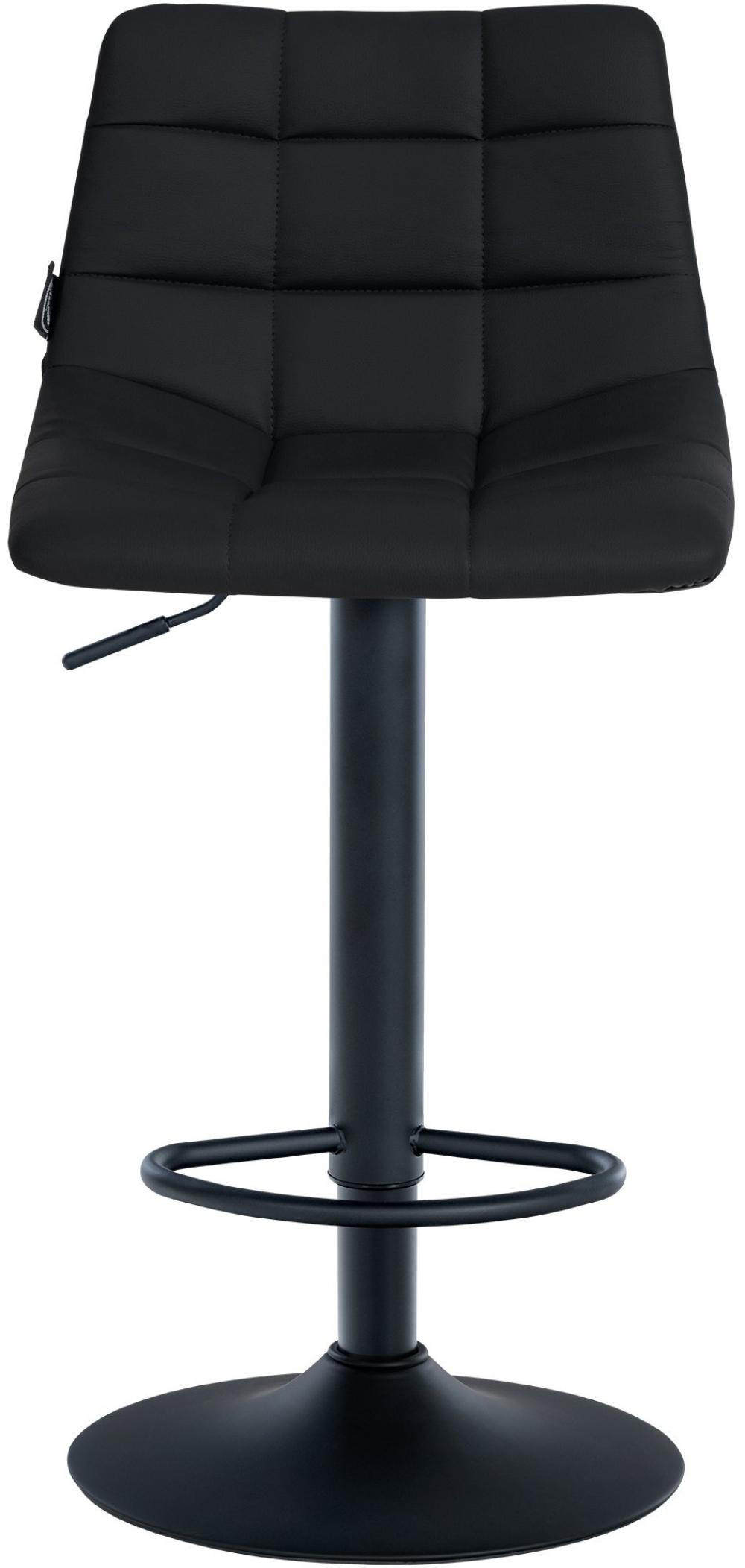 BARHOCKER Lederlook schwarz - Schwarz, Textil/Metall (43/87/46.5cm) - CLP