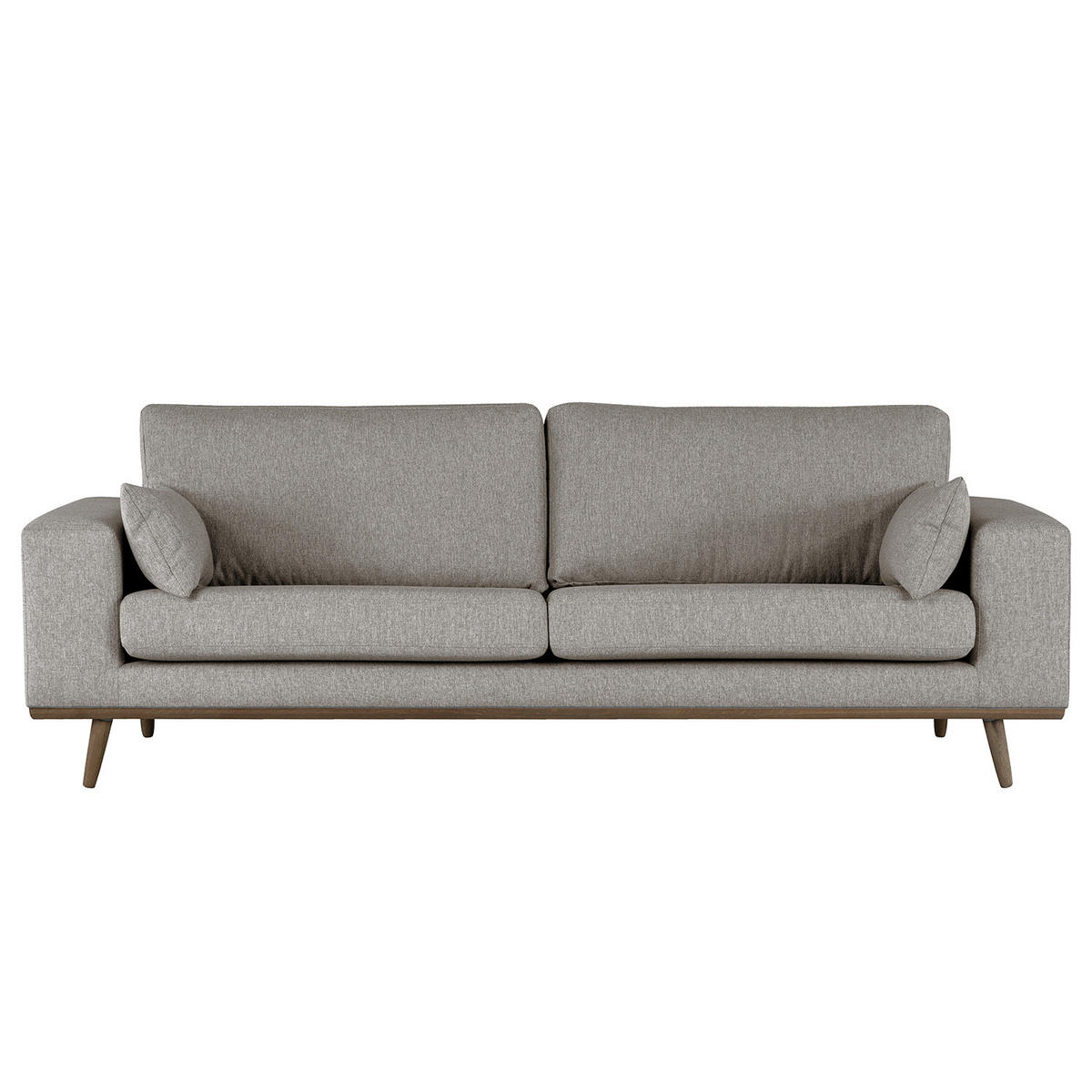 2-SITZER SOFA - Eichefarben/Graubraun, Eichenholz/Holz (197/81/88cm) - home24
