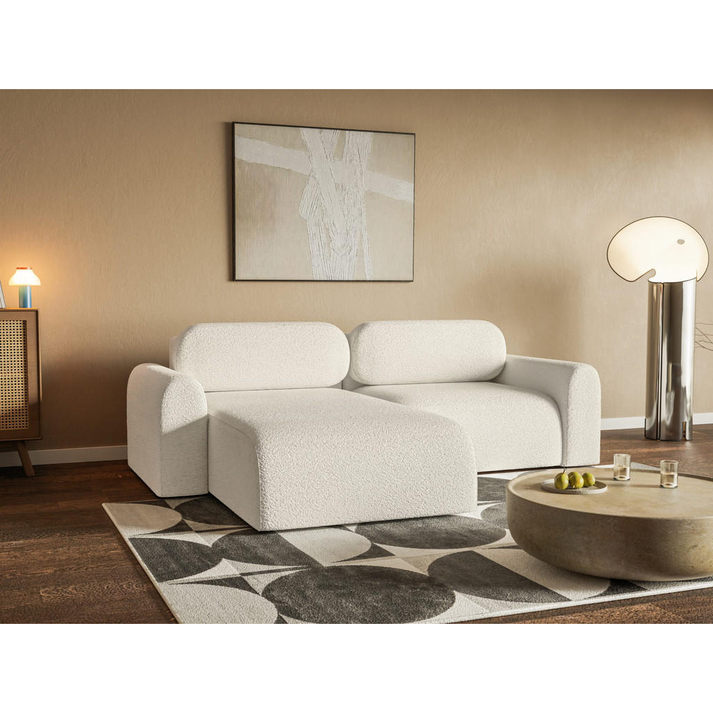 Thumbnail - Fedve Ecksofa, Weiß, Textil, L-Form,L-Form, 244x165 cm, Wohnzimmer, Sofas & Couches, Wohnlandschaften, Ecksofas