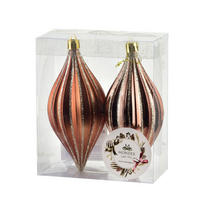 CHRISTBAUMKUGEL-SET SANTA LILA 2-tlg - Champagner, Kunststoff (6/13.5/5.5cm) - Mondex