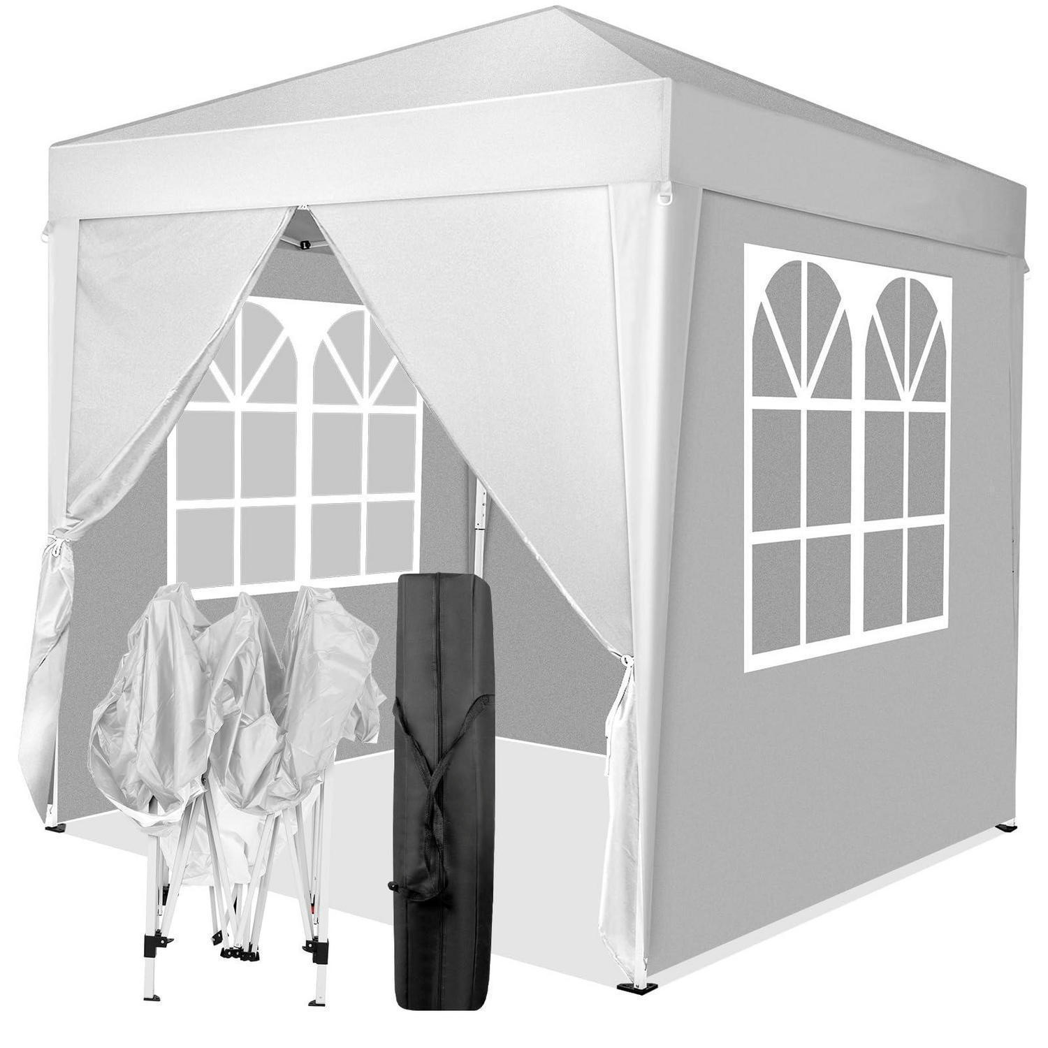 FALTPAVILLON 2 x 2 m Weiß Wasserdicht UV Schutz 50+ - Weiß, Textil (200/245/200cm)