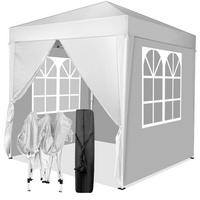 FALTPAVILLON 2 x 2 m Weiß Wasserdicht UV Schutz 50+ - Weiß, Textil (200/245/200cm)