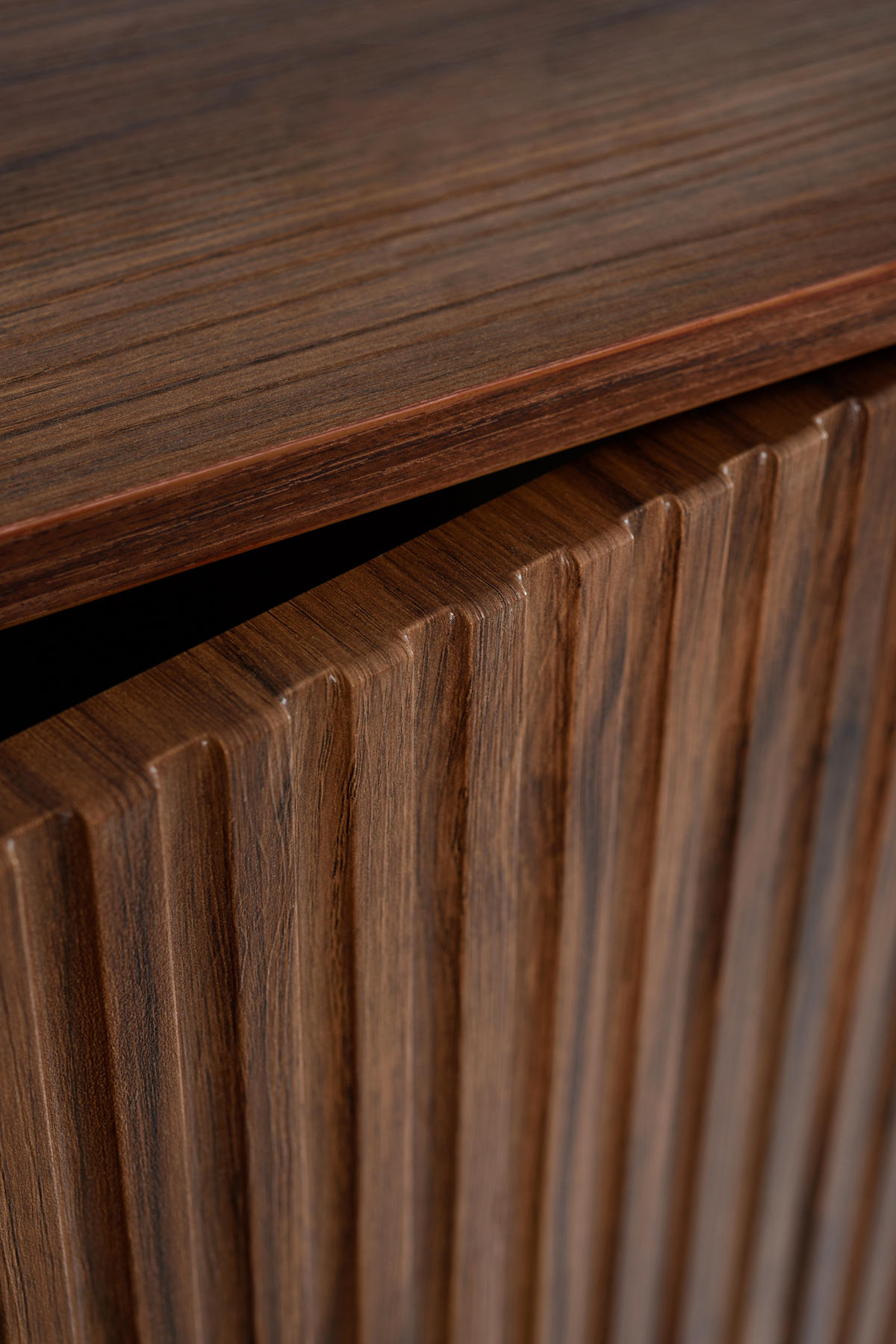 BADEZIMMERSCHRANK, Eiche-Nussbaum, Goldener Griff, 35,5 x 139 x 31,5 cm - Dunkelbraun/Goldfarben, Holzwerkstoff/Kunststoff (35.5/139/31.5cm) - 3XE LIVING