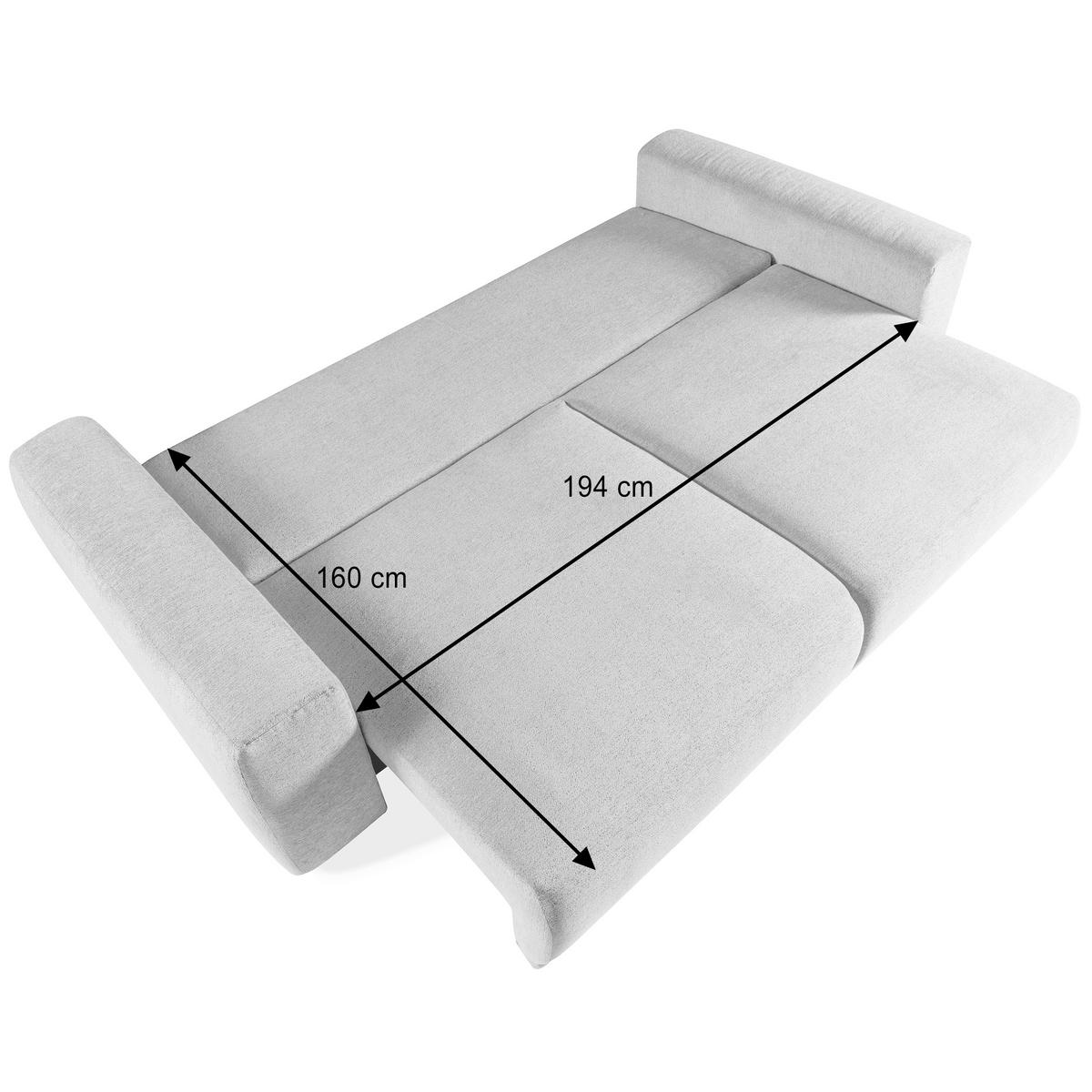 SCHLAFSOFA Polo 3-Sitzer mit Schlaffunktion, Braun - Braun, Textil (252/100/120cm) - Beautysofa