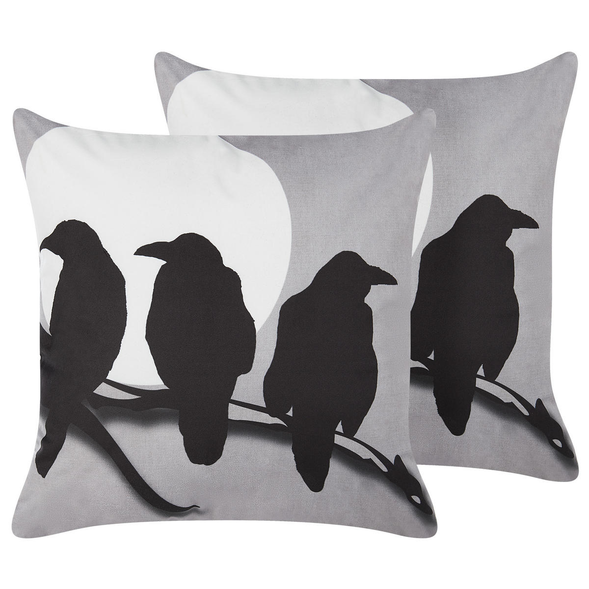 DEKOKISSEN 2er-Set Grau 45/45 cm Oradea - Grau, Textil (45/45cm) - Beliani