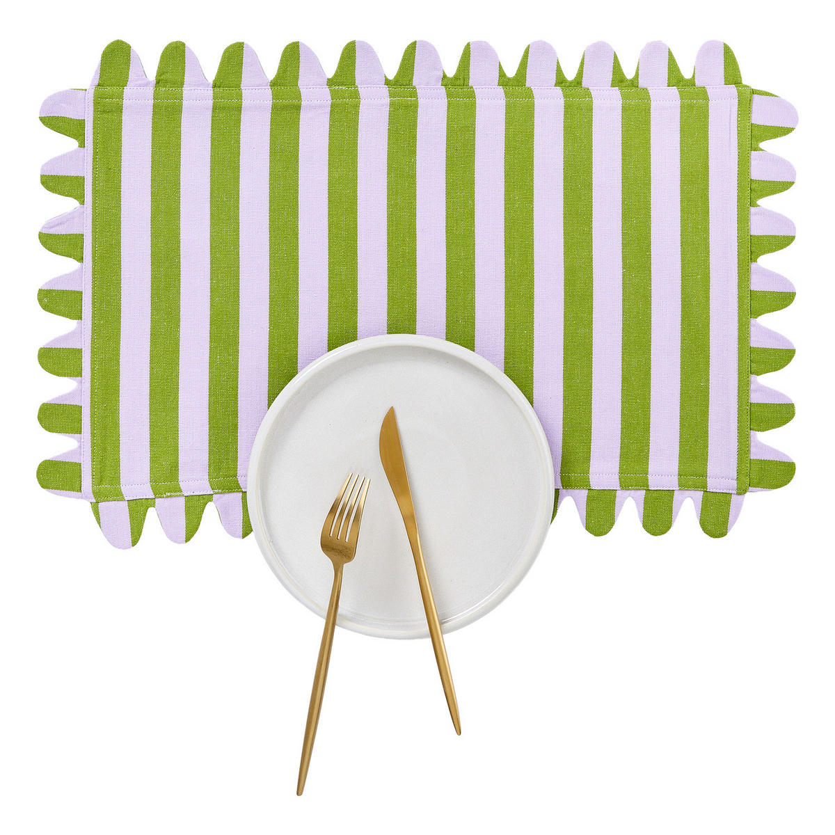 TISCHSET Vega Strip gestreift - Grün, Textil (33/49cm) - Butlers