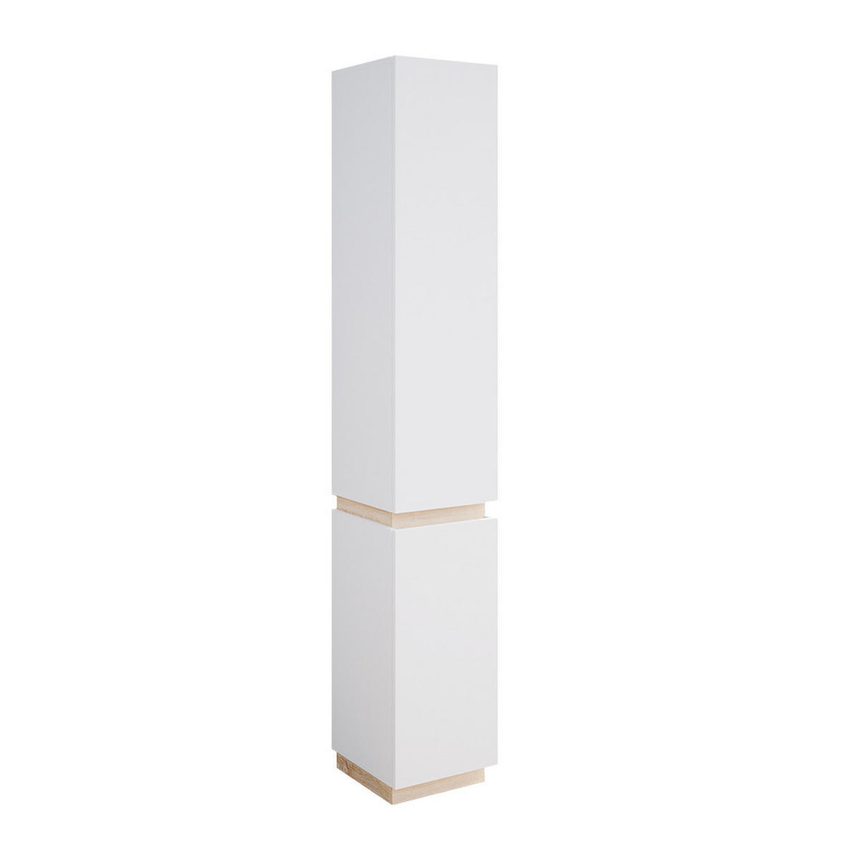 BADSCHRANK Gloria Weiß 33 x 197.5 cm mit 2 Türen - Weiß, Holzwerkstoff (33/197.5/35cm) - Vicco