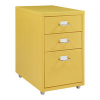 ROLLCONTAINER Kökar - Gelb, Metall (28/48/41cm) - [en.casa]