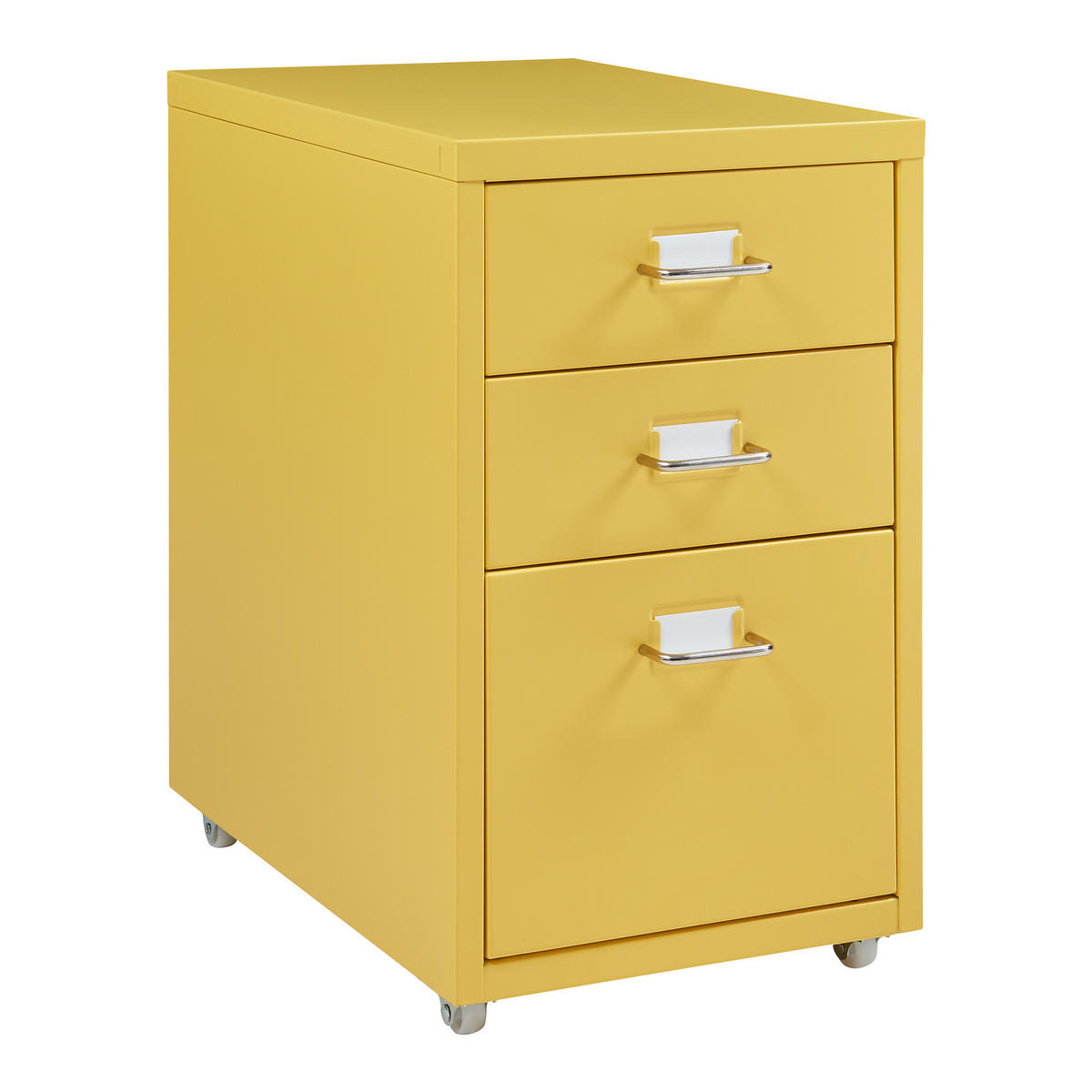 ROLLCONTAINER Kökar - Gelb, Metall (28/48/41cm) - [en.casa]