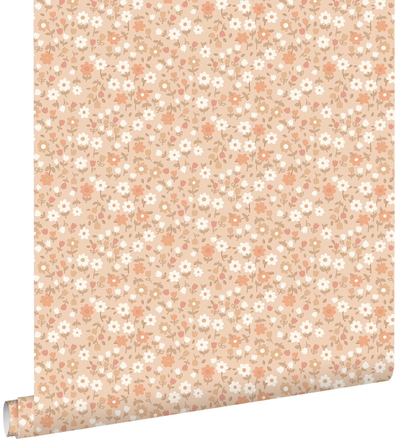 TAPETE Blumen 53 cm x 10.05 m - Terracotta, Papier (53/0.1cm) - ESTAhome