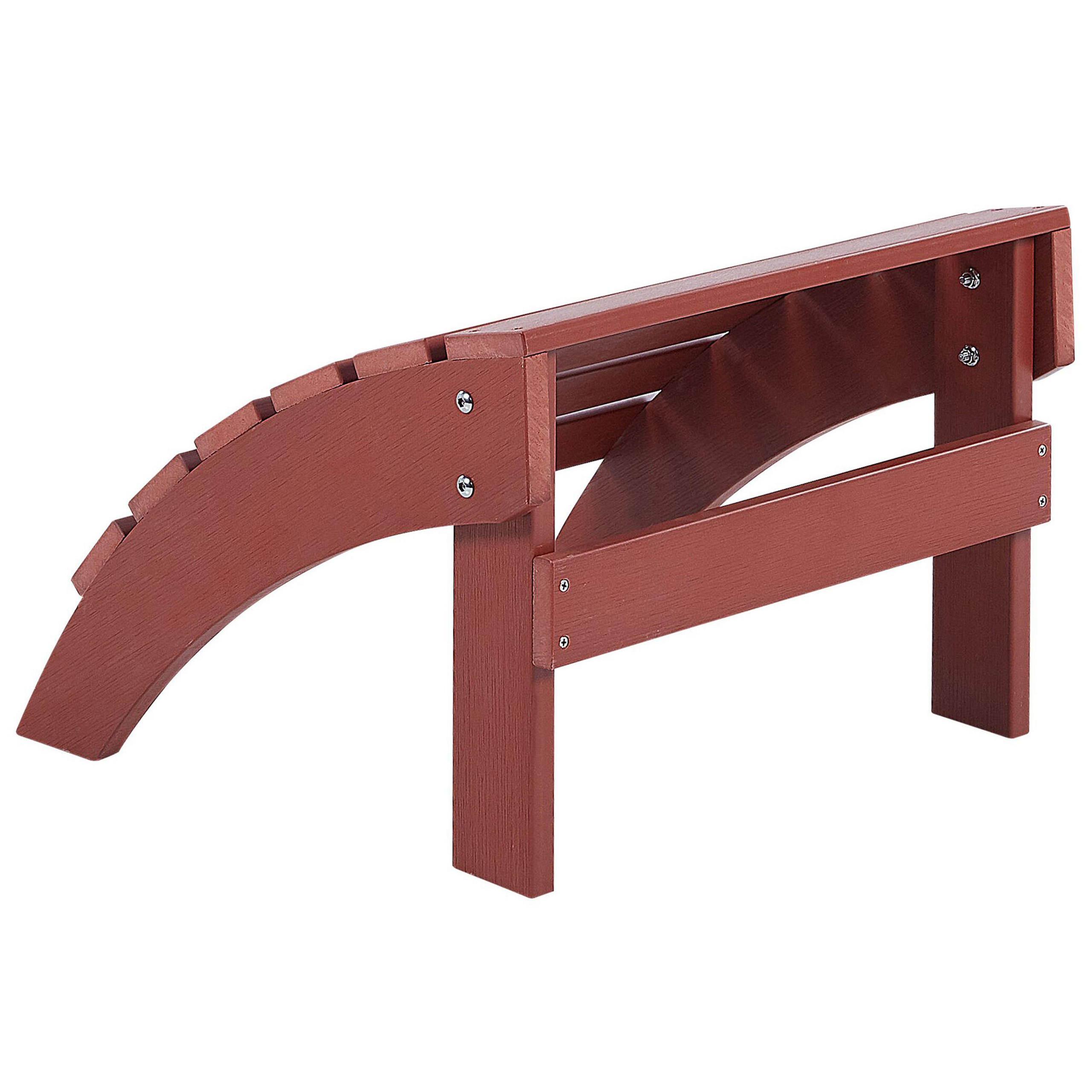 FUSSHOCKER Kunstholz rot Adirondack - Rot, Kunststoff (50/34/43cm) - Beliani