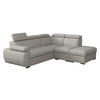 ECKSOFA Boston 2RR1P, Seite: Rechts 2R+R+1P(65)+PUFAP - Silberfarben, Holz/Textil (260/230cm) - MIRJAN24