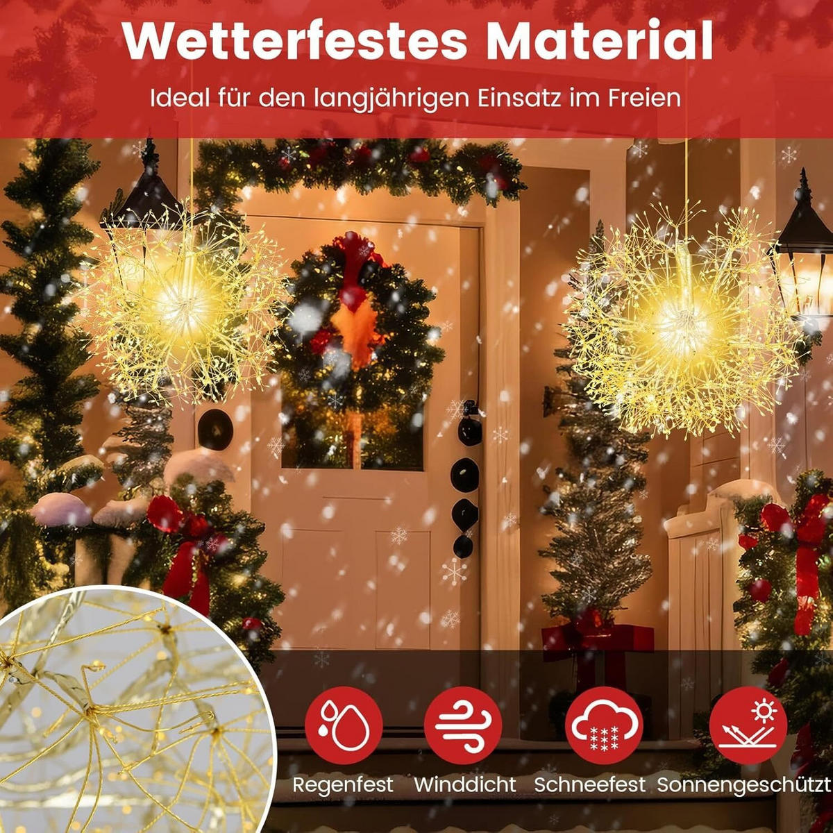 LEUCHTKUGEL 44cm Gold(2er-Set) - Goldfarben, Metall (54/54/54cm) - COSTWAY