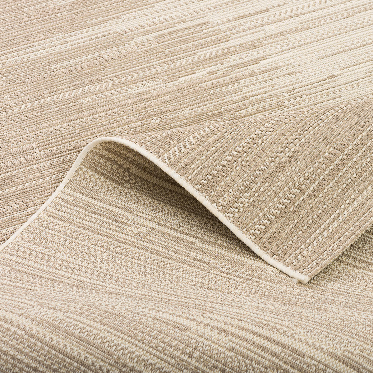 IN & OUTDOOR TEPPICH NATUR PANAMA VERLAUF - Grau, Textil (80/150cm) - Pergamon