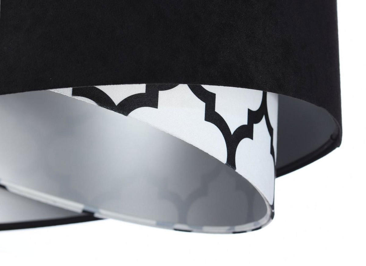 HÄNGELEUCHTE Schwarz 50/23 cm - Silberfarben, Kunststoff (50/1.3/23cm) - ONZENO