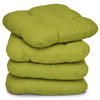 STUHLKISSEN Lisa 40/40/8 cm Apfelgrün 4tlg - Hellgrün, Textil (40/40cm) - Beautissu 