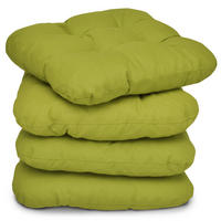 STUHLKISSEN Lisa 40/40/8 cm Apfelgrün 4tlg - Hellgrün, Textil (40/40cm) - Beautissu 