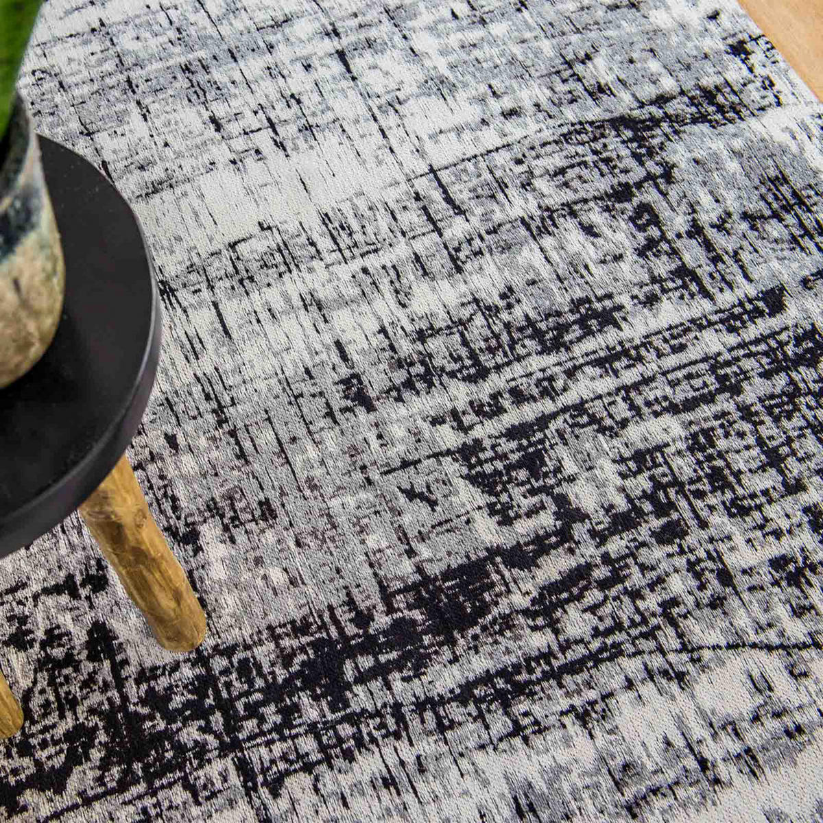 TEPPICH Metro B&W Mad Men 140/140 cm - Grau, Textil (140/140cm) - Louis De Poortere
