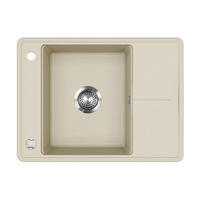 SPÜLBECKEN Osaka Beige 67 x 50 cm - Beige, Keramik (67/20/50cm) - Bergstroem