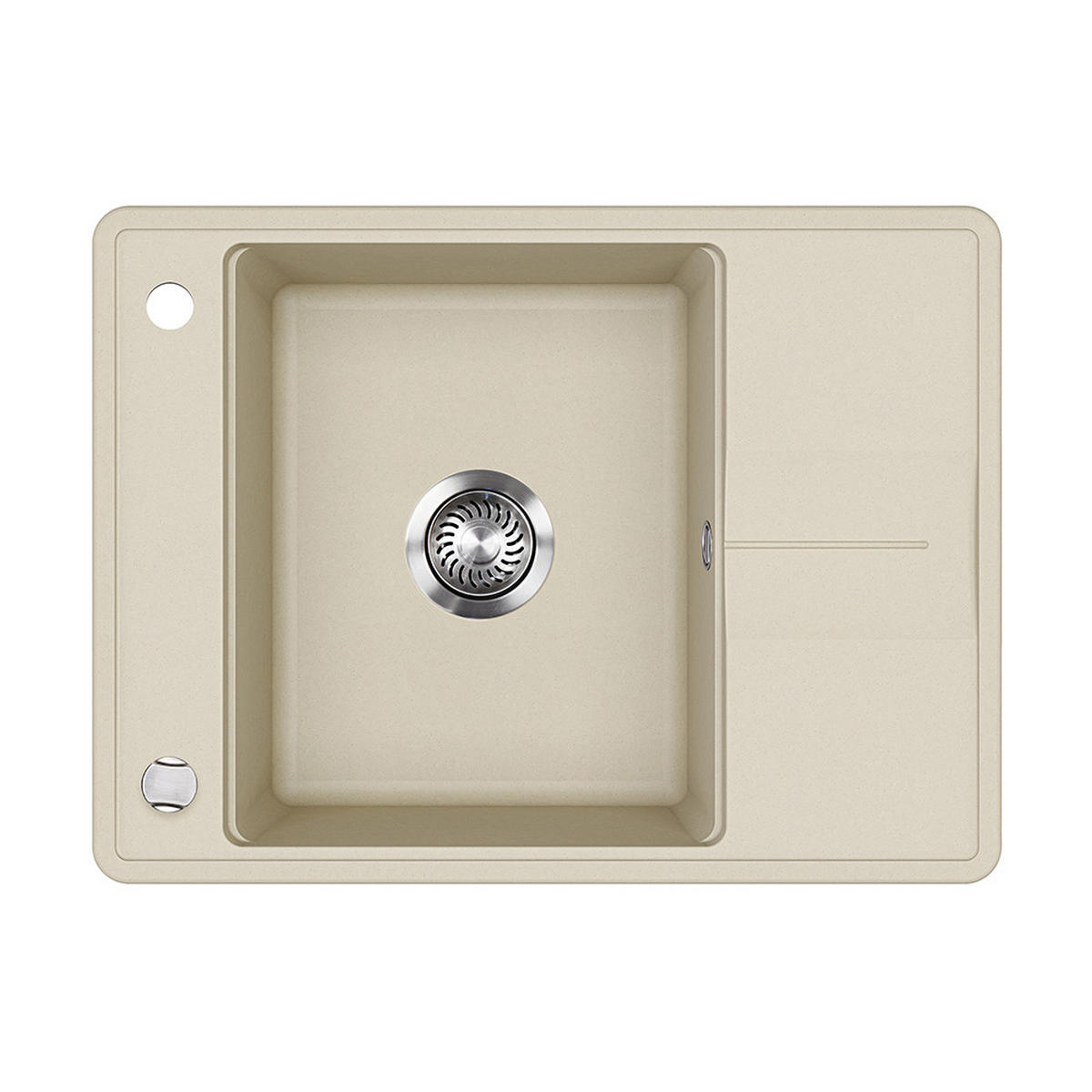 SPÜLBECKEN Osaka Beige 67 x 50 cm - Beige, Keramik (67/20/50cm) - Bergstroem