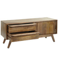 TV-RACK Walnuss Dekor - Walnussfarben, Holz (110/46/35cm) - MCW