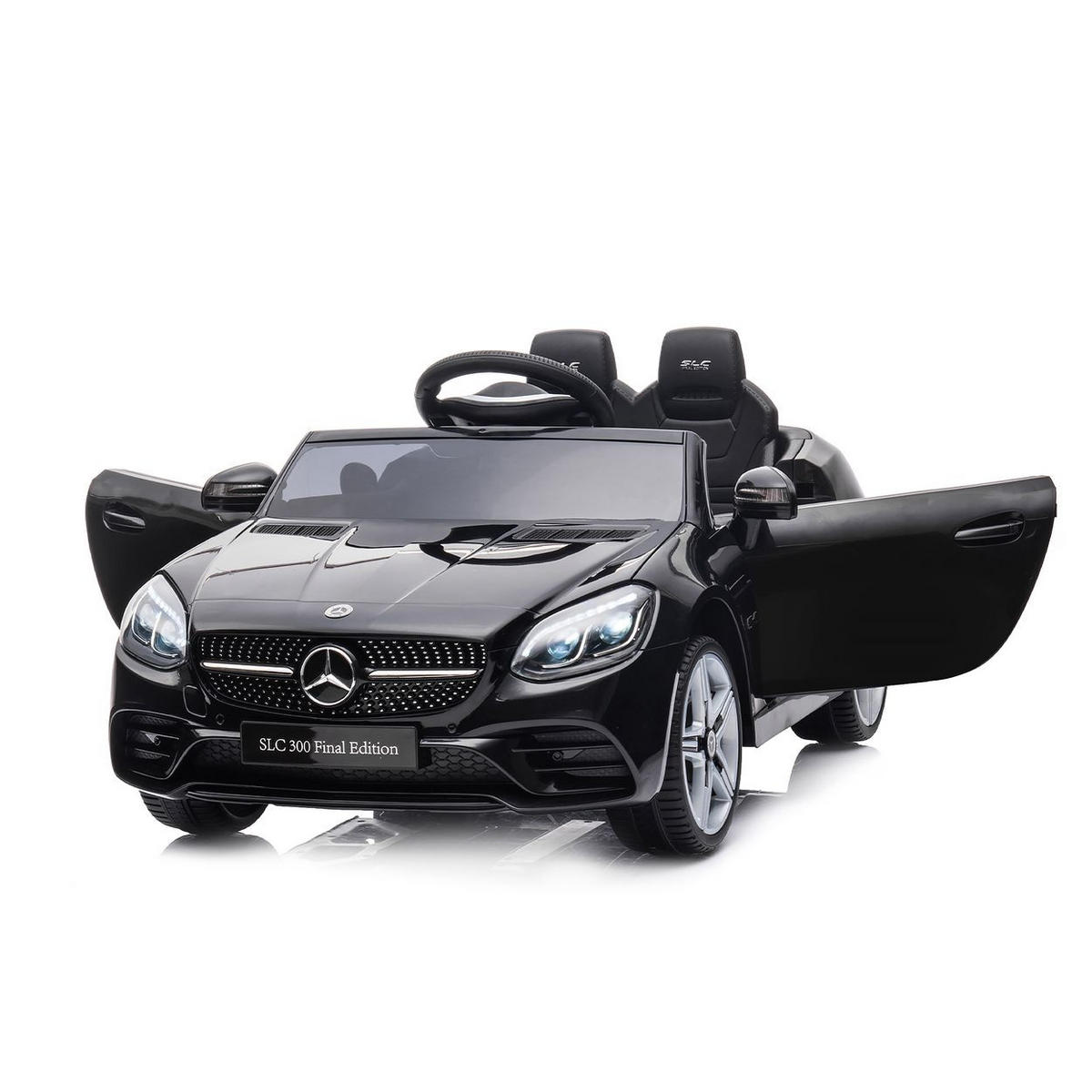 ELEKTROAUTO Mercedes SLC300 schwarz Fernbedienung MP3 Bluetooth - Schwarz, Kunststoff (107/63/44cm) - Chipolino
