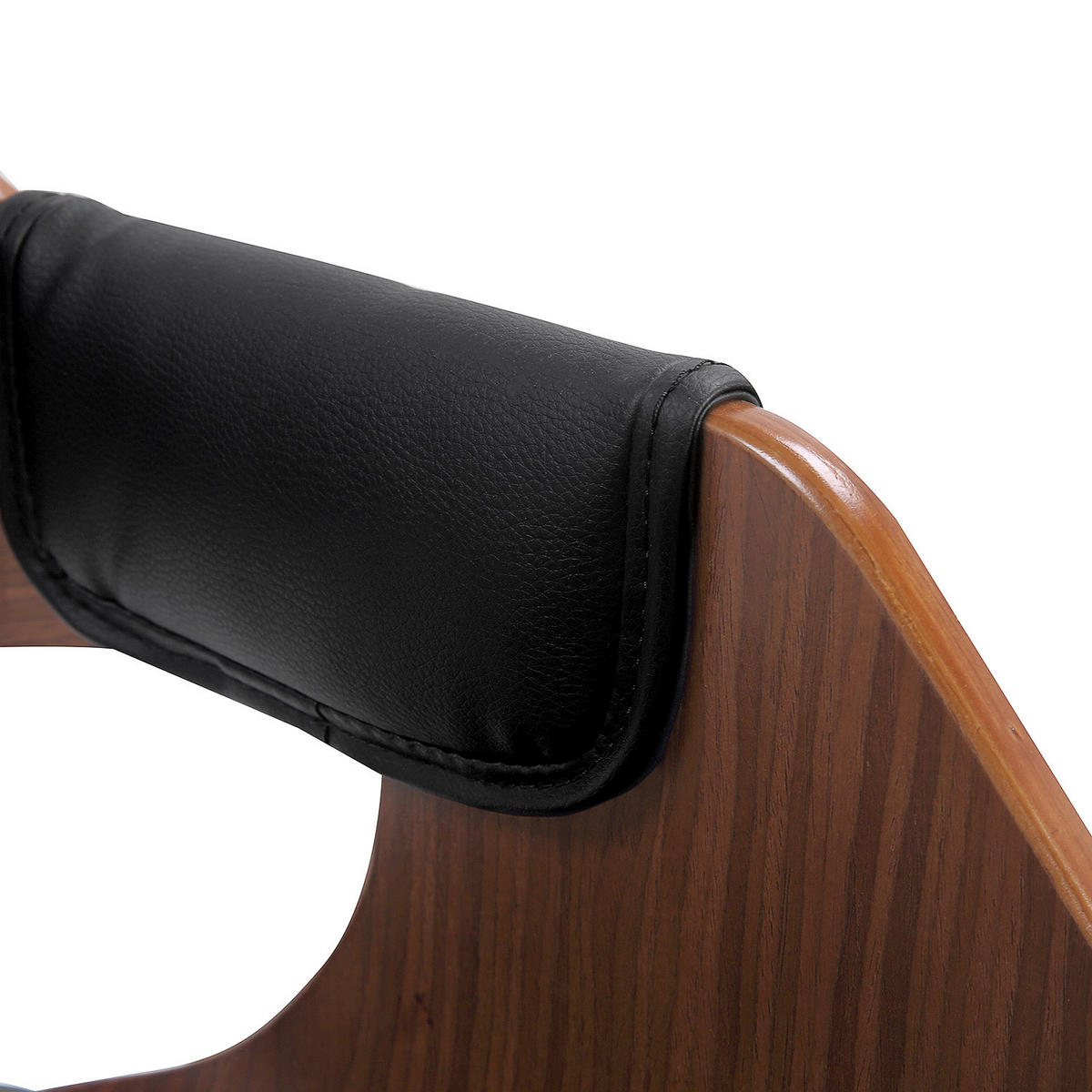 BÜROSTUHL - Kunstleder, Schwarz / Walnuss - Schwarz, Kunststoff (54/81/59cm) - home24