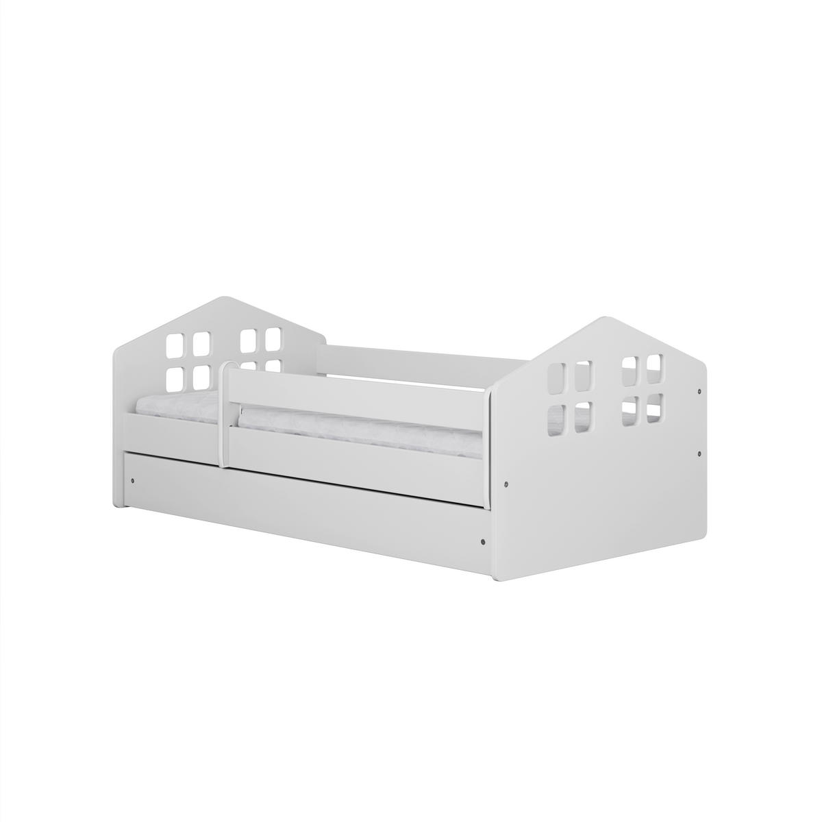 KINDERBETT Kacper mit Schublade ohne Matratze 90/65/164 - Weiß, Holzwerkstoff (80/160cm) - RAUMHIRSCH FURNITURE