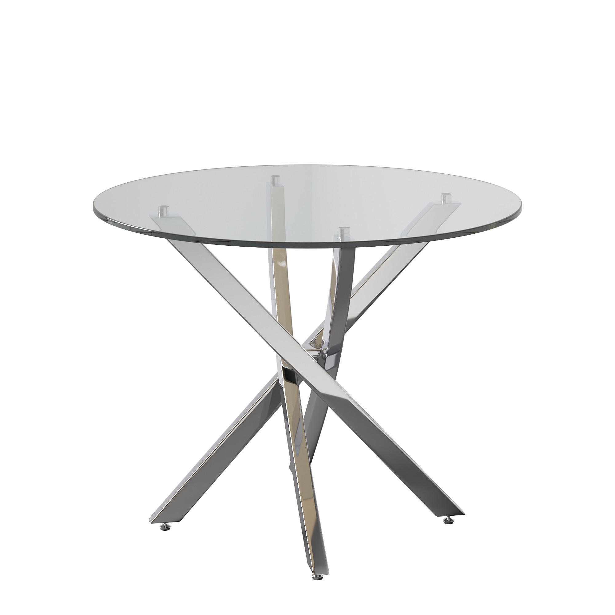 ComfortXL Esstisch Transparent 80x75x80 cm