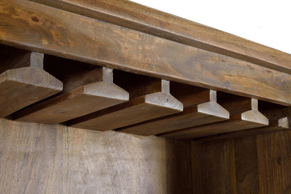 BÜCHERREGAL aus Akazie mit Metalldetails - Braun, Holz (75/170/38cm) - Giner y Colomer