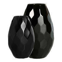 VASEN-SET Onyx schwarz 2er Set - Schwarz, Keramik (1cm) - Ritzenhoff Breker