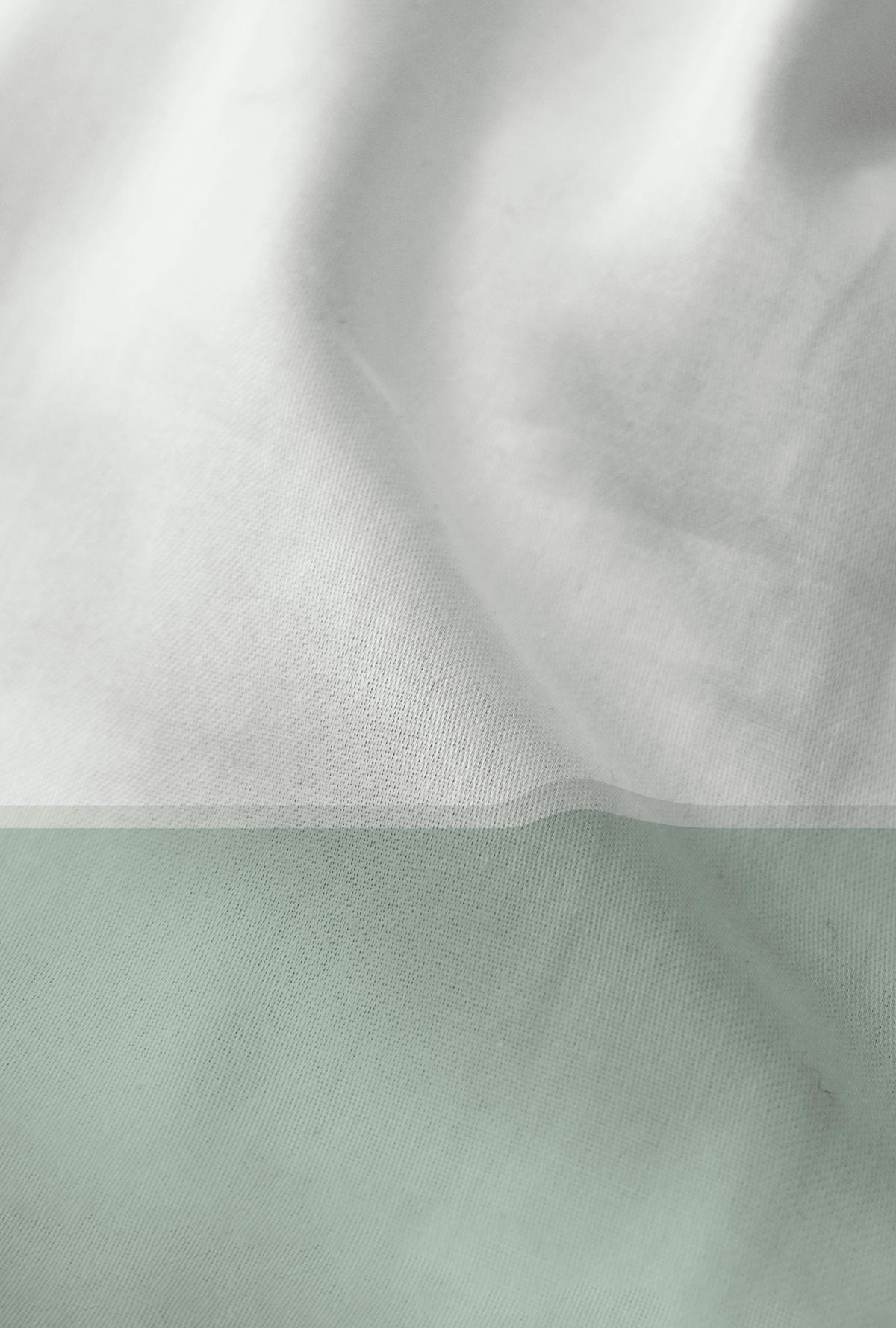BETTWÄSCHE-GARNITUR Satin Blockstreifen salbei, 135x200 cm + 80x80 cm - Salbeigrün, Textil (135/200cm) - biberna