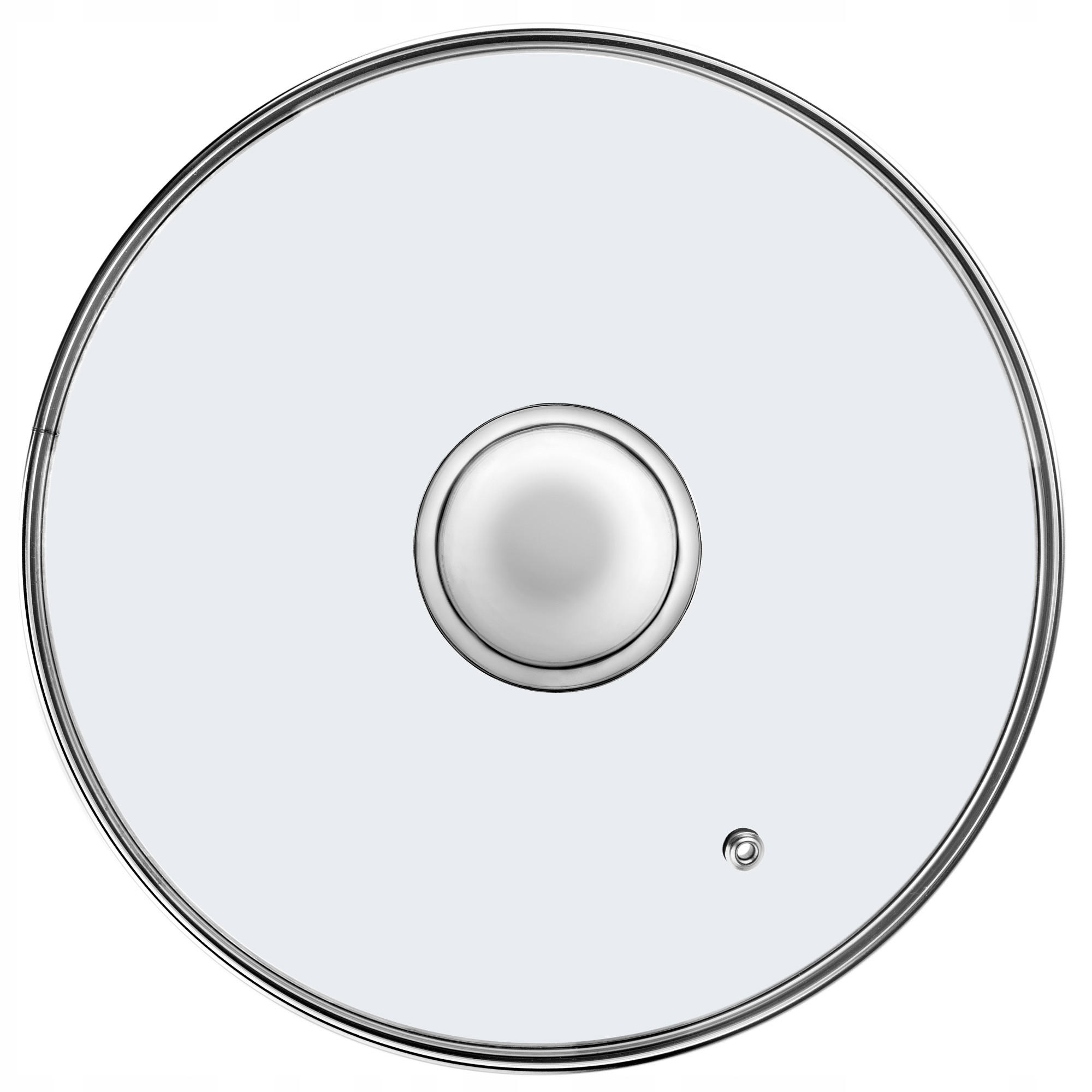 DECKEL mit Metallgriff, 24 cm - Transparent, Glas (24cm) - KADAX