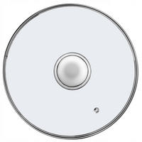 DECKEL mit Metallgriff, 24 cm - Transparent, Glas (24cm) - KADAX