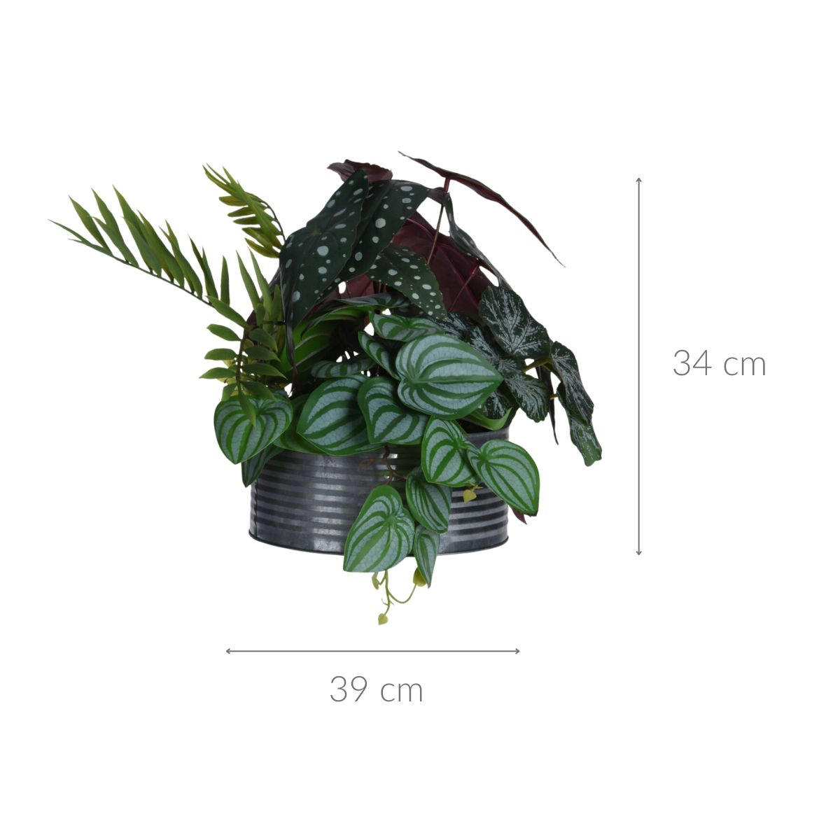 KUNSTPFLANZE 39/29/34 cm - Grün, Kunststoff (34cm) - Home Styling Collection