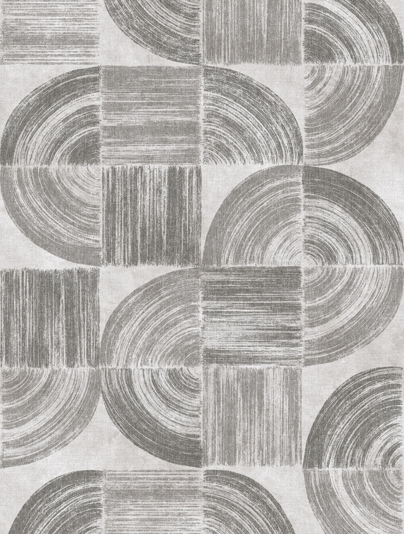 FOTOTAPETE grafische Linien 212 x 280 cm - Grau, Papier (212/280cm) - Sanders & Sanders