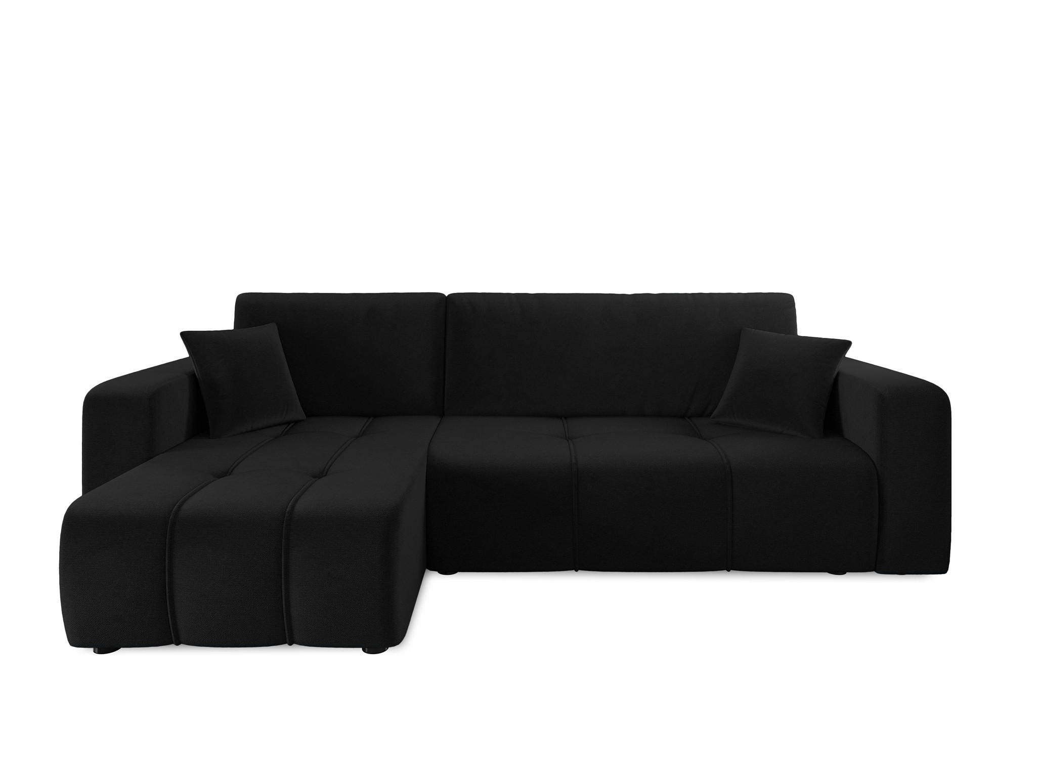 ECKSOFA Dagny Mit Schlaffunktion - Schwarz, Holzwerkstoff/Textil (248/146cm) - Fun Möbel