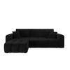 ECKSOFA Dagny Mit Schlaffunktion - Schwarz, Holzwerkstoff/Textil (248/146cm) - Fun Möbel