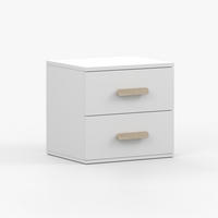NACHTTISCH JONAS I 22, 55/51/44, 2 Schubladen, weiß - Weiß, Holzwerkstoff (55/44/51cm) - imoebel24
