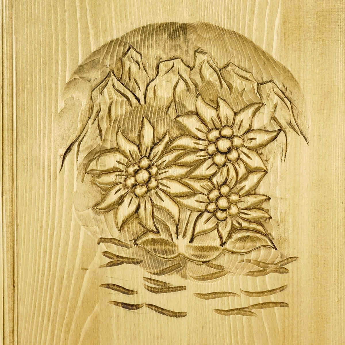 KLEIDERSCHRANK aus Massivholz JAGNA - Honig, Holz (159/200/65cm) - Seart