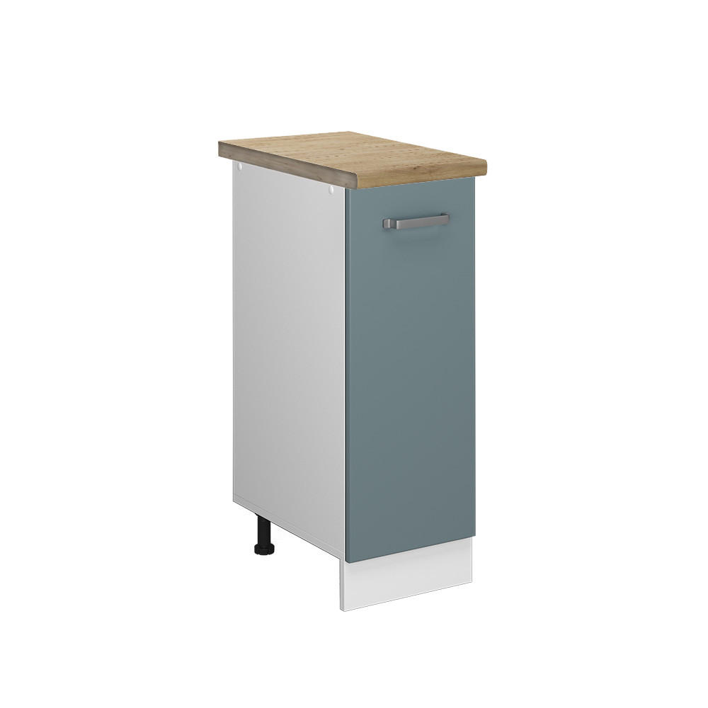 APOTHEKERSCHRANK R-Line Blau-Grau 30 cm, AP Eiche - Blaugrau/Weiß, Holzwerkstoff (30/81.6/60cm) - Vicco