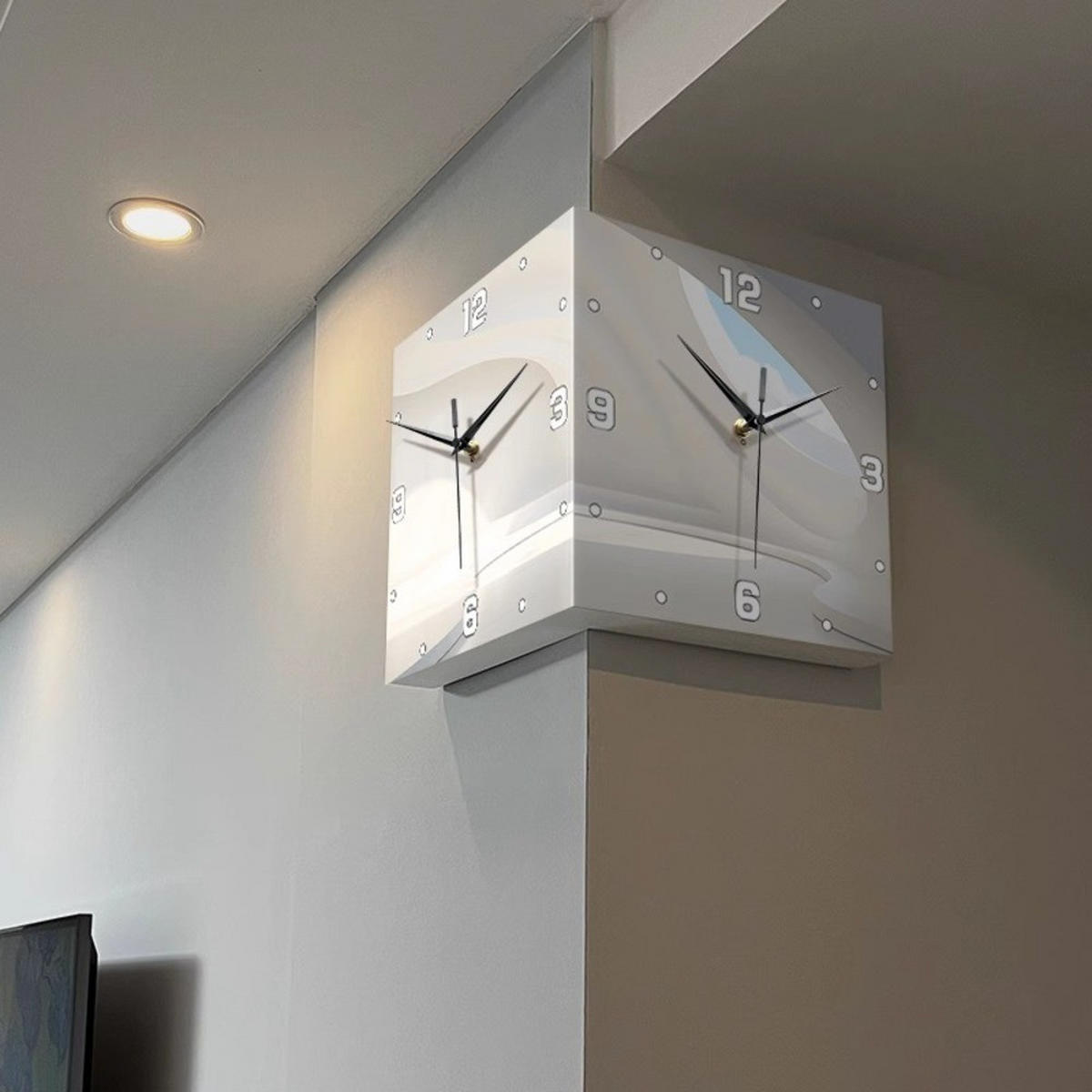 WANDUHR, Acrylmaterial, 26 x 26 x 26 cm, EU-Stecker，Design - Weiß, Kunststoff (26/26/26cm) - Weltevree
