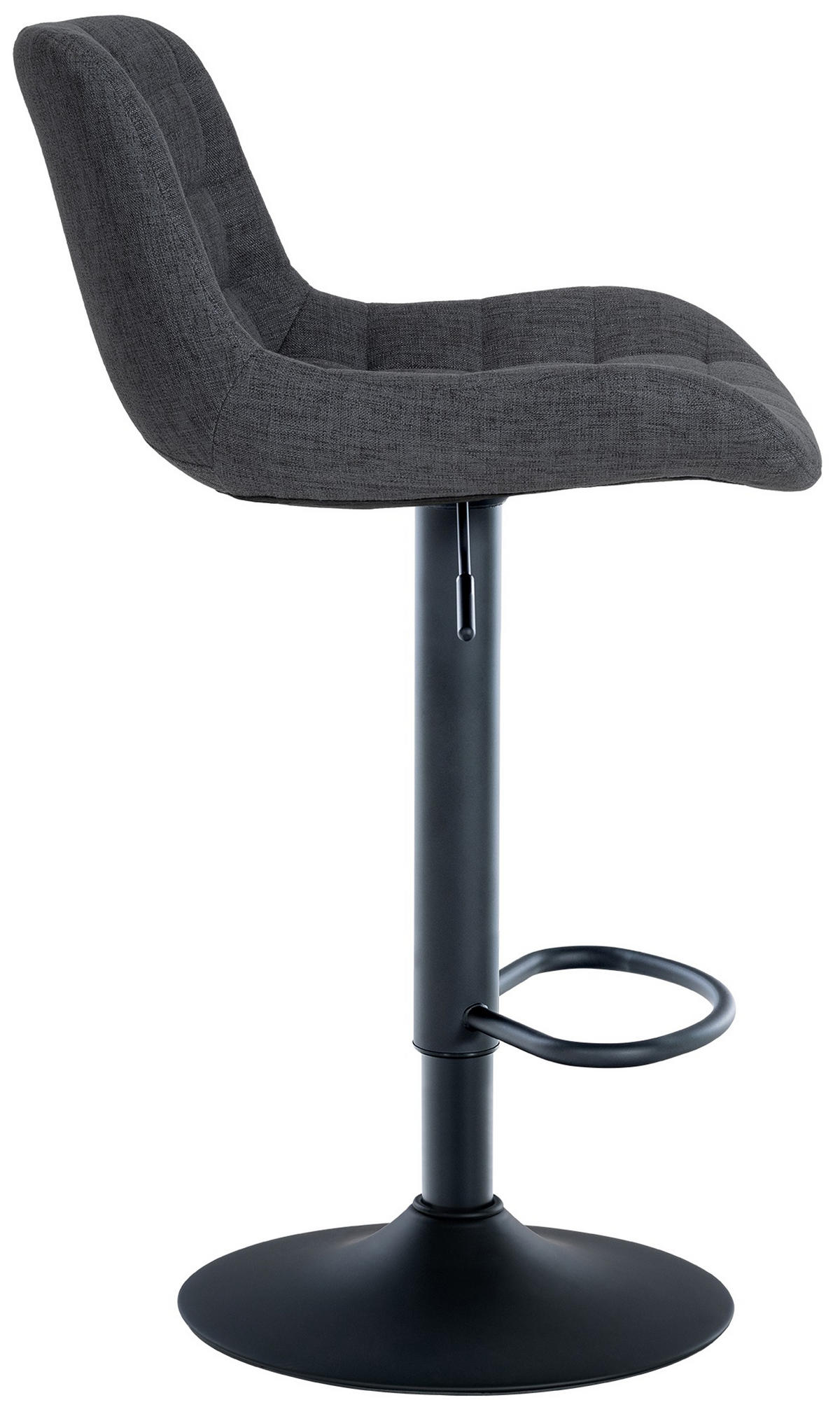 BARHOCKER 2er Set Tower Stoff schwarz - Schwarz, Textil/Metall (48/105/54cm) - TPFLiving