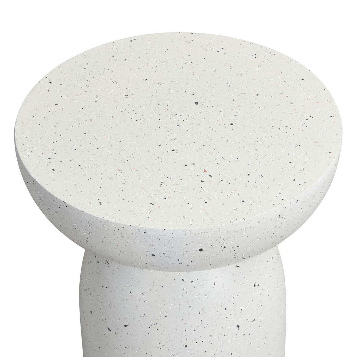 BEISTELLTISCH 45/45/52 cm weiß aus Magnesiumoxid für Innen- und Außenbereich - Weiß, Metall (45/45/52.5cm) - OKWISH