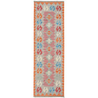 KELIM-LÄUFER handgewebt Gashgai Rosa 191/60 cm Schurwolle - Pink, Textil (60/191cm) - Looma