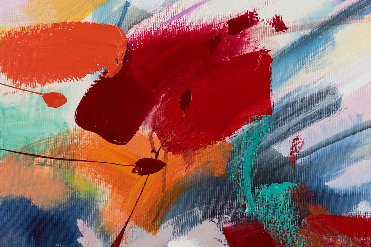 ACRYLBILD HANDGEMALT 50/50 cm - Multicolor, Holz/Textil (50/50cm) - KUNSTLOFT