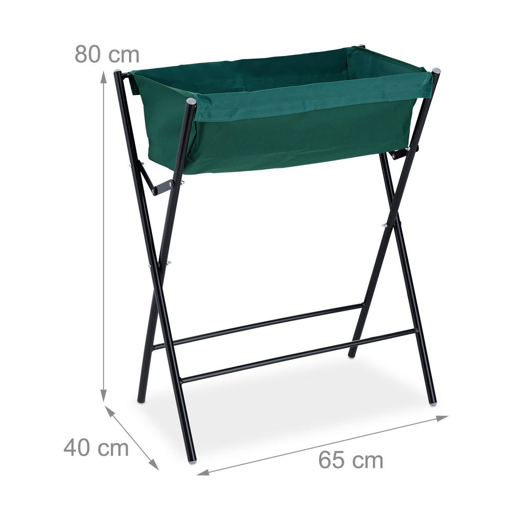 Thumbnail - Relaxdays Hochbeet, Mehrfarbig, Textil, Metall, 65x80x40 cm, Gartenzubehör, Hochbeete