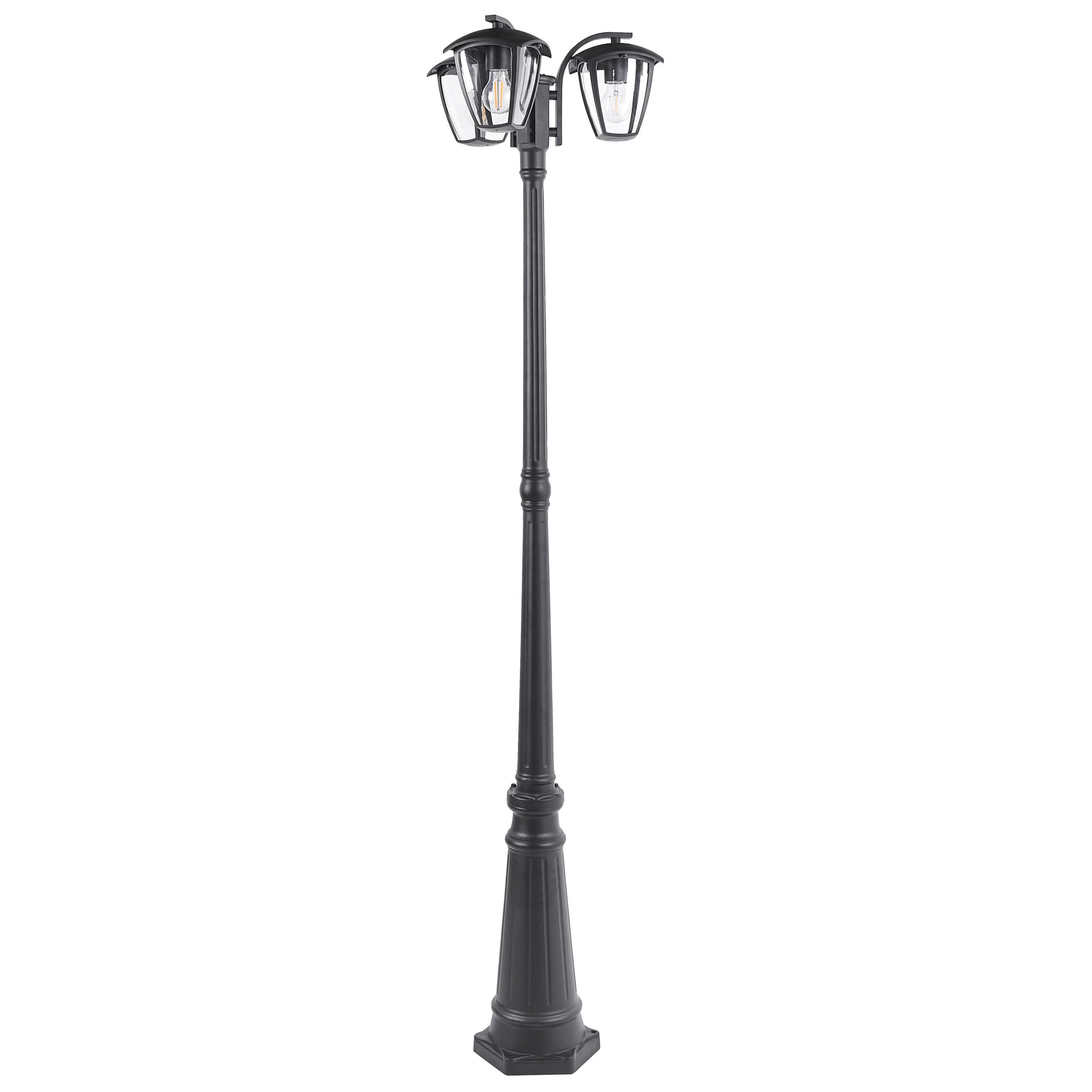 AUSSENLATERNE Schwarz Lemro - Schwarz, Metall (26/52/199cm) - Beliani